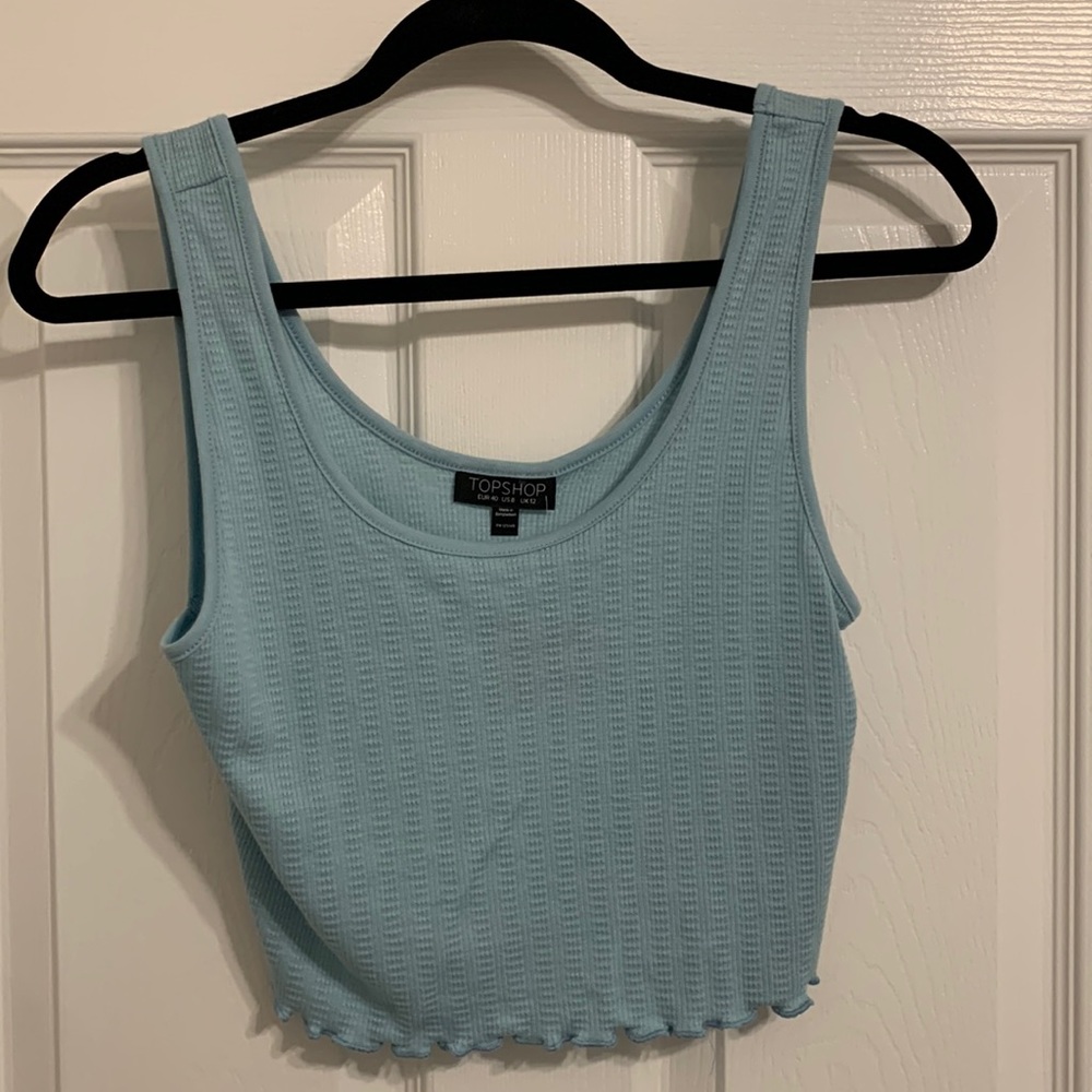 Blue crop top
